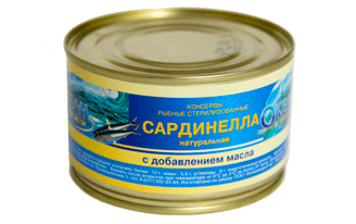 Сардинелла натуральная с добавлением масла