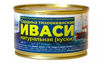 Сардина тихоокеанская Иваси натуральная